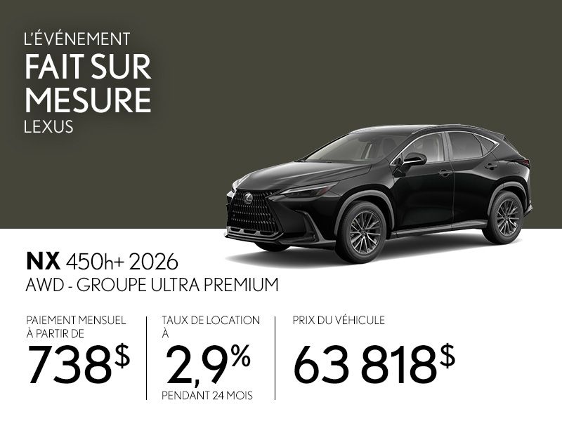 Lexus NX 450h+ neuf en promotion à Montréal