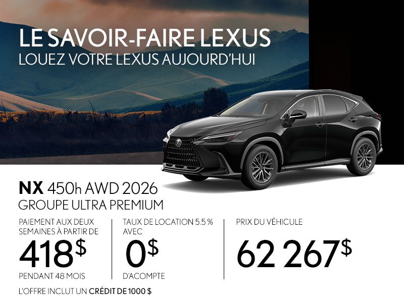 Lexus NX 450h+ neuf en promotion à Montréal