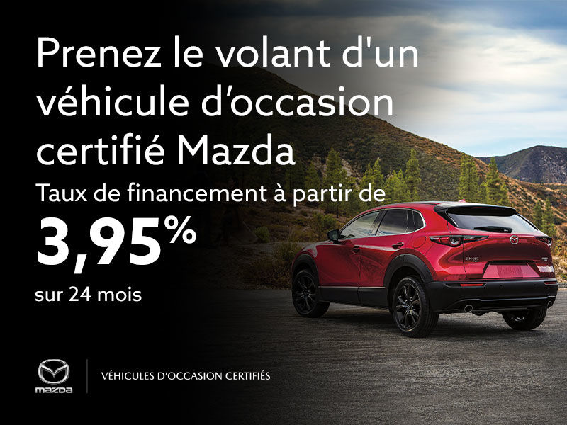 Prenez le volant d'un véhicule d’occasion certifié Mazda