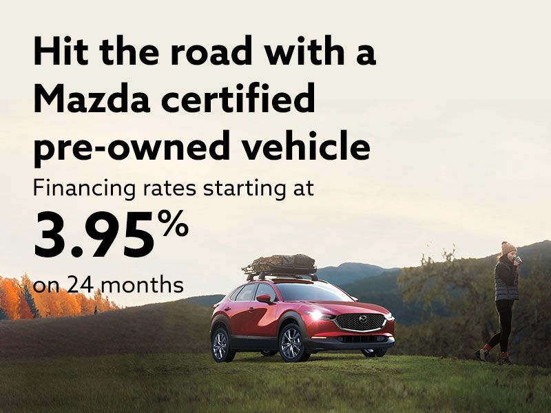 Hit the road with a Mazda certified pre-owned vehicle