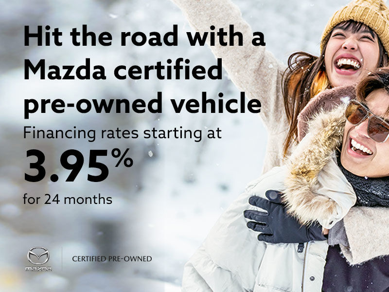 Hit the road with a Mazda certified pre-owned vehicle