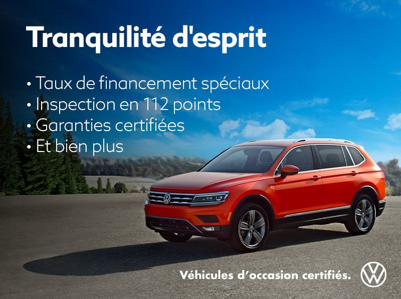 Prenez le volant d'un véhicule d’occasion certifié Volkswagen