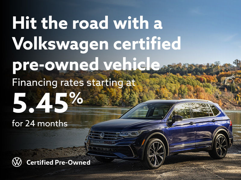 Hit the road with a Volkswagen certified pre-owned vehicle