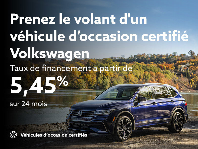 Prenez le volant d'un véhicule d’occasion certifié Volkswagen