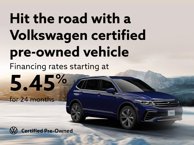 Hit the road with a Volkswagen certified pre-owned vehicle