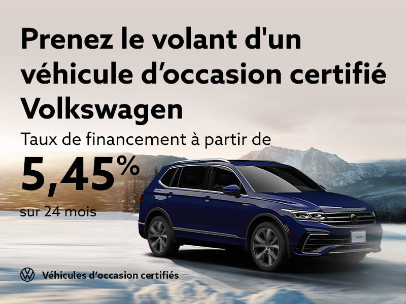 Prenez le volant d'un véhicule d’occasion certifié Volkswagen