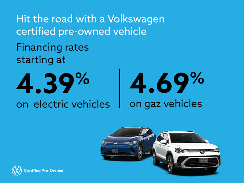 Hit the road with a Volkswagen certified pre-owned vehicle