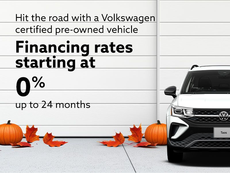 Hit the road with a Volkswagen certified pre-owned vehicle