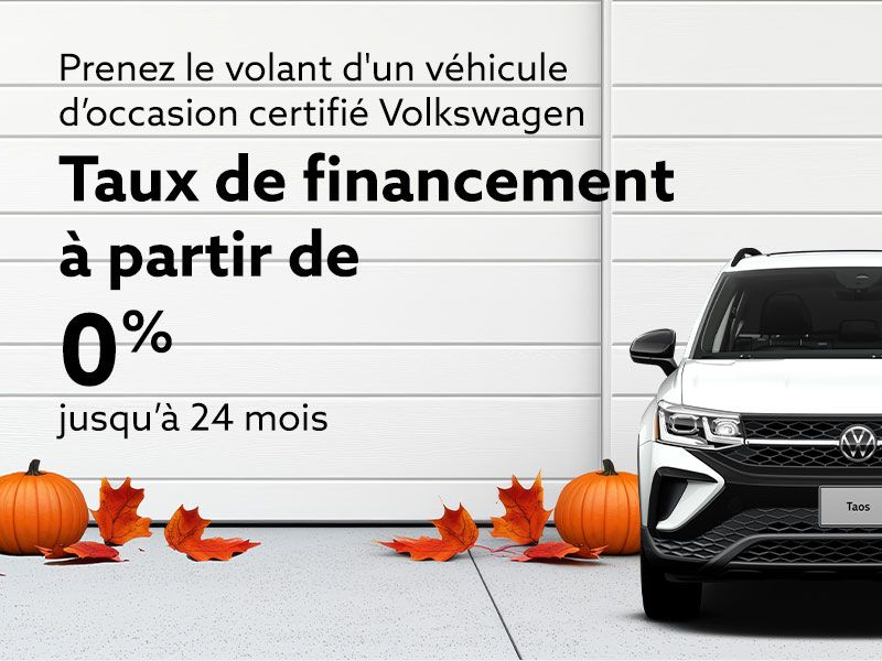 Prenez le volant d'un véhicule d’occasion certifié Volkswagen