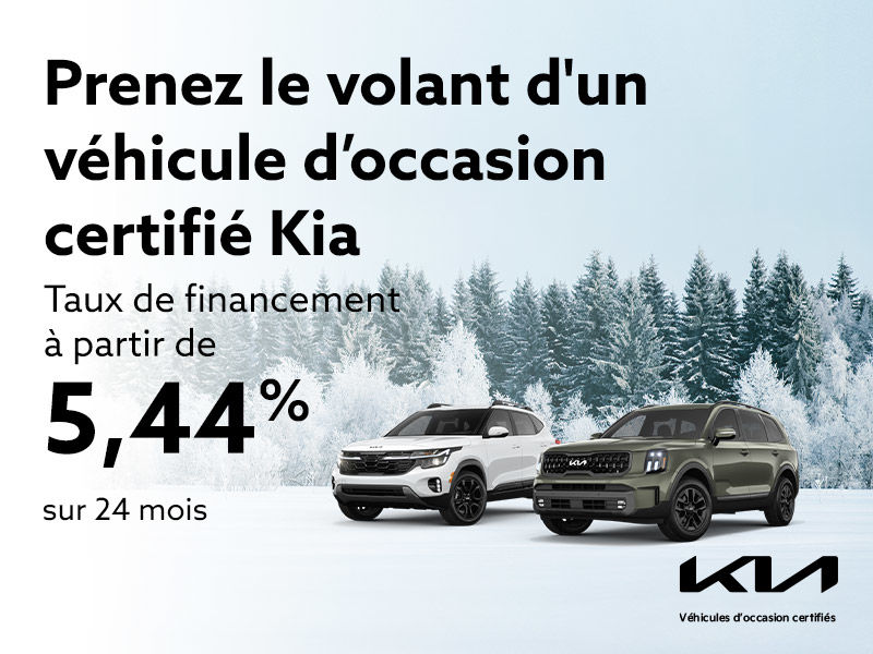 Prenez le volant d'un véhicule d’occasion certifié Kia