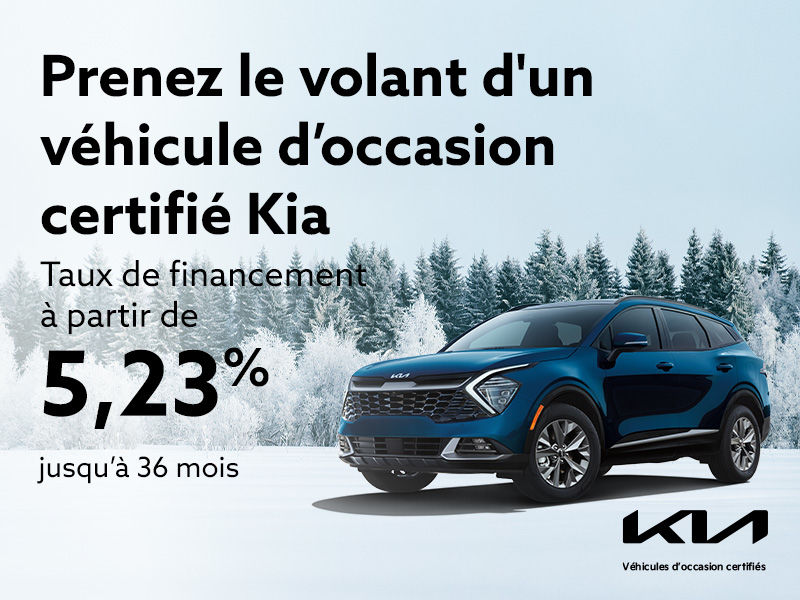 Prenez le volant d'un véhicule d’occasion certifié Kia