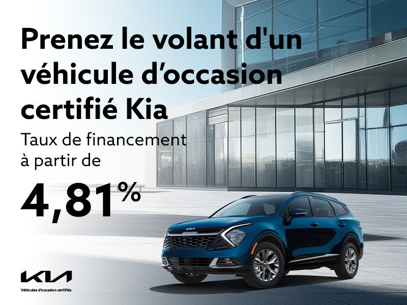 Prenez le volant d'un véhicule d’occasion certifié Kia