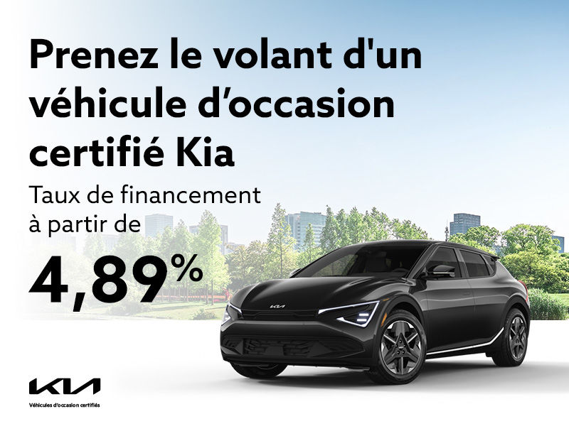 Prenez le volant d'un véhicule d’occasion certifié Kia