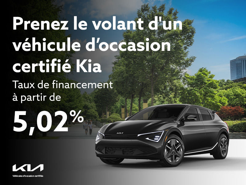 Prenez le volant d'un véhicule d’occasion certifié Kia