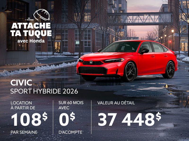 Honda Civic neuf en promotion à Montréal