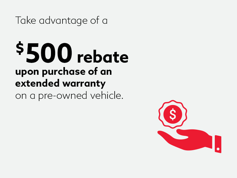 $500 rebate on extended warranties