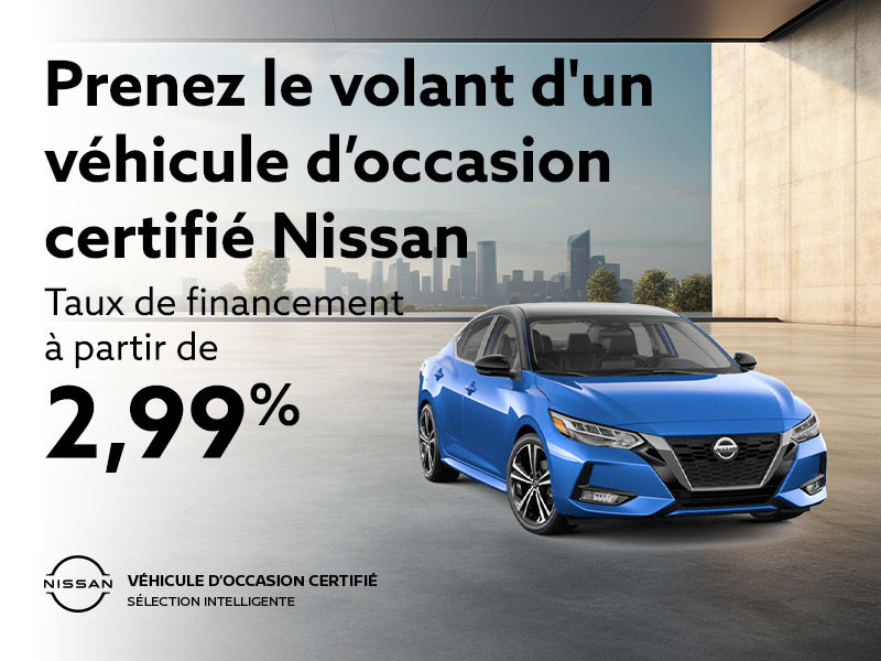 Prenez le volant d'un véhicule d’occasion certifié Nissan