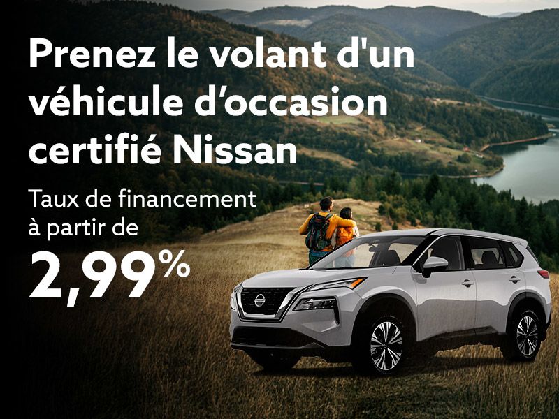 Prenez le volant d'un véhicule d’occasion certifié Nissan