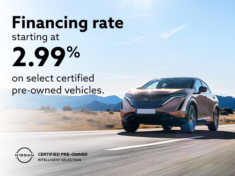 Hit the road with a Nissan certified pre-owned vehicle