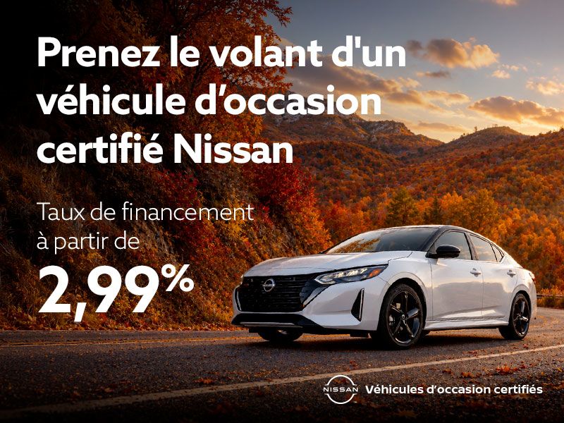 Prenez le volant d'un véhicule d’occasion certifié Nissan
