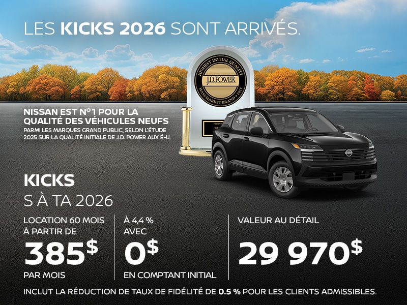 Nissan Kicks neuf en promotion  Montral