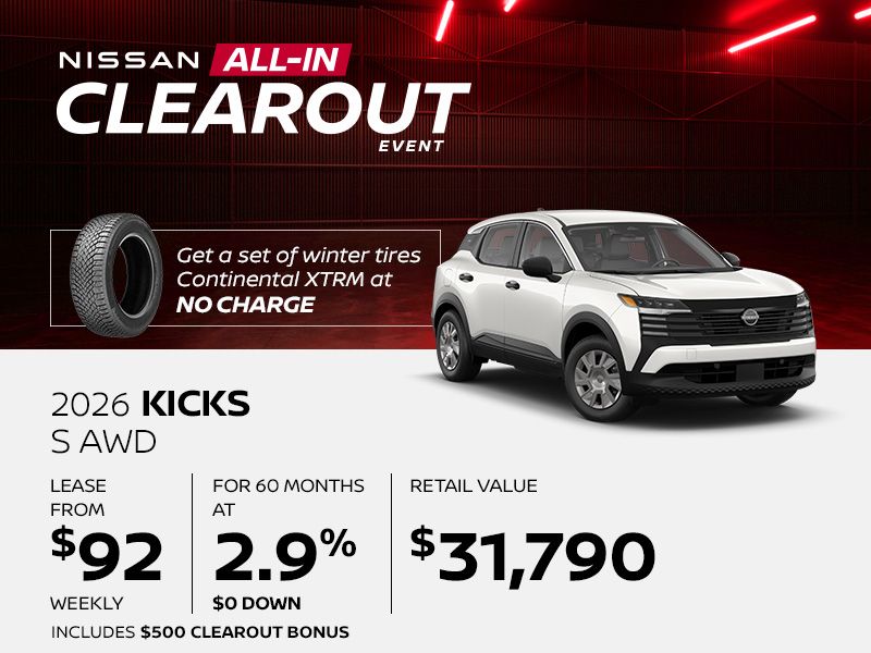 Nissan Kicks AWD Offers in Montreal