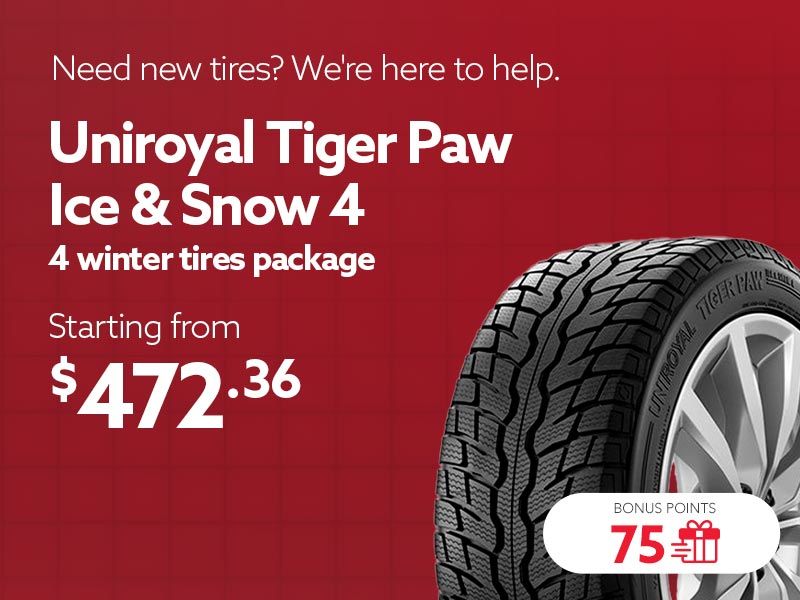 Take advantage of offers on winter tire sets available