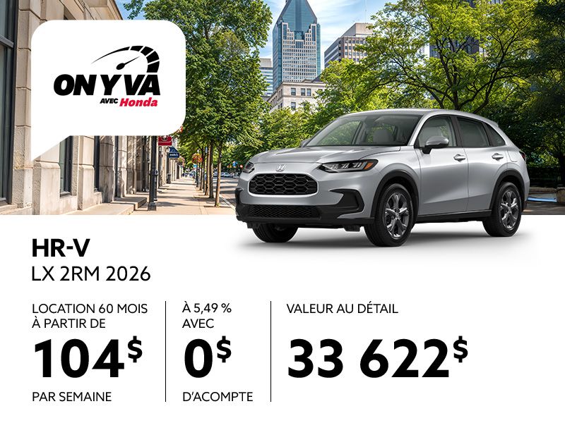 Honda HR-V neuf en promotion à Montréal