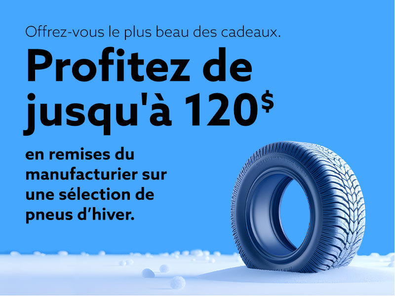 Choisissez des pneus d'hiver neufs en profitant des remises des manufacturiers