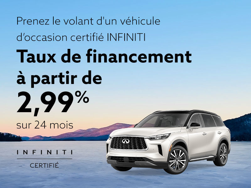 Véhicules d'occasion Certifiés Infiniti