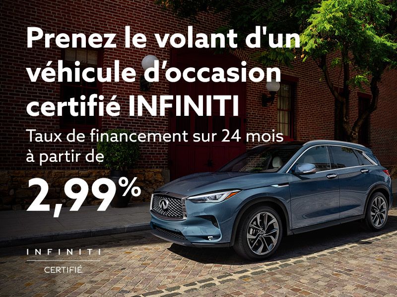 Avantages véhicules d'occasion certifiés Infiniti