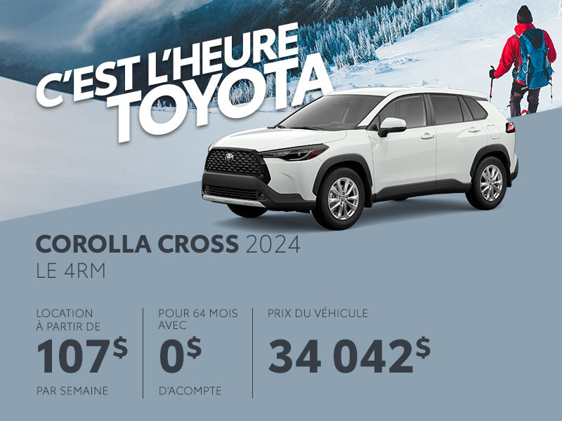 Toyota Corolla Cross neuf en promotion à Montréal