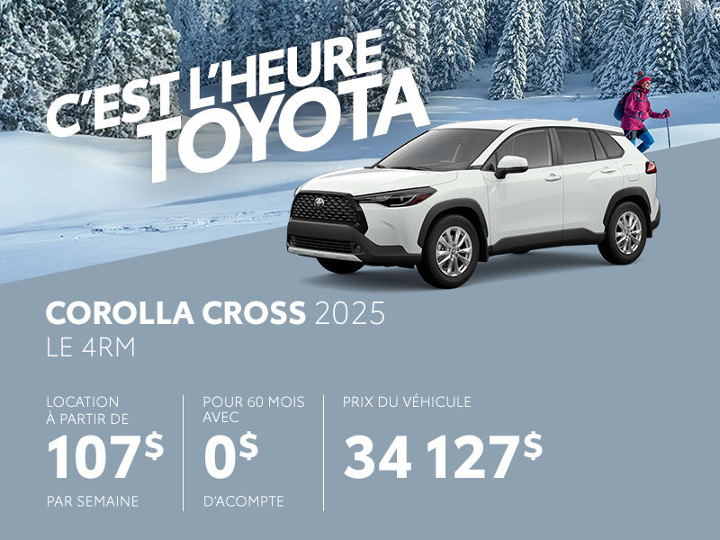 Toyota Corolla Cross neuf en promotion à Montréal