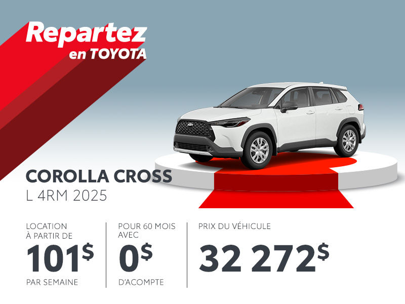Toyota Corolla Cross neuf en promotion à Montréal