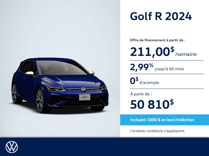 Procurez-vous la Volkswagen Golf R 2024