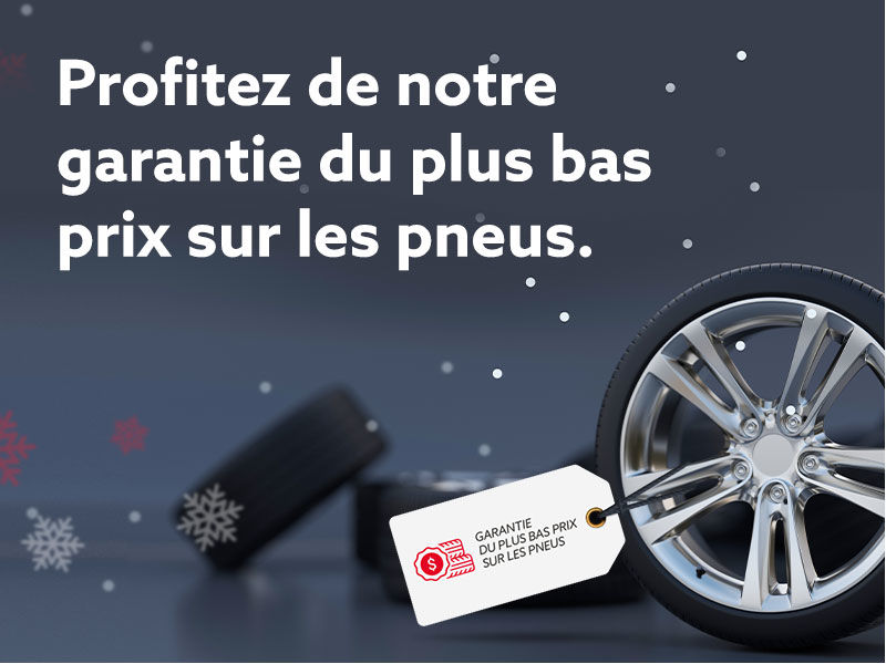 Profitez de notre garantie du plus bas prix sur les pneus