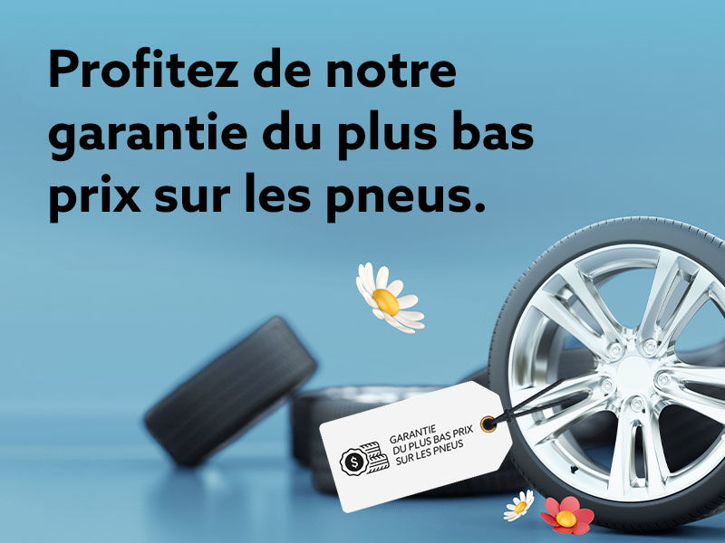 Profitez de notre garantie du plus bas prix sur les pneus