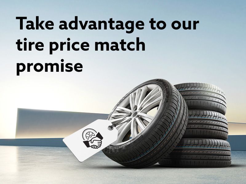 Take advantage to our tire price match promise