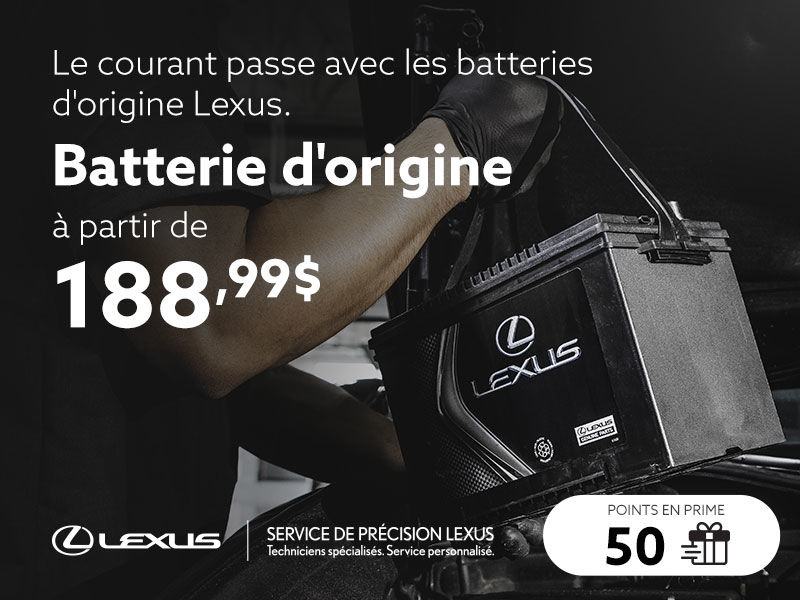 Le courant passe avec les batteries d'origine Lexus