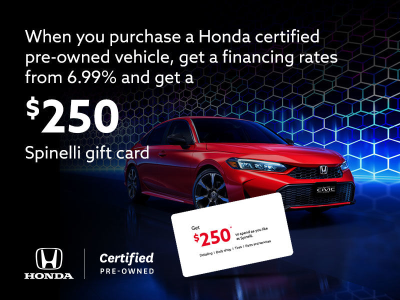 Hit the road with a Honda certified pre-owned vehicle