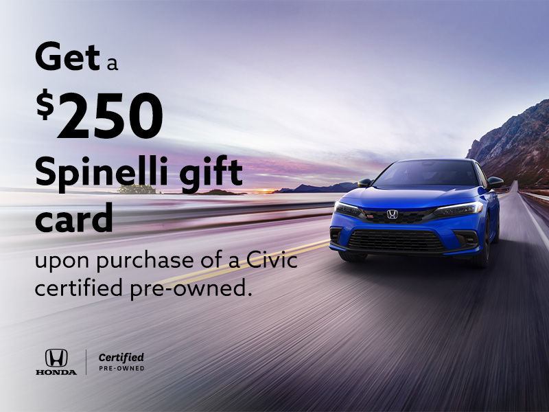 Hit the road with a Honda certified pre-owned vehicle