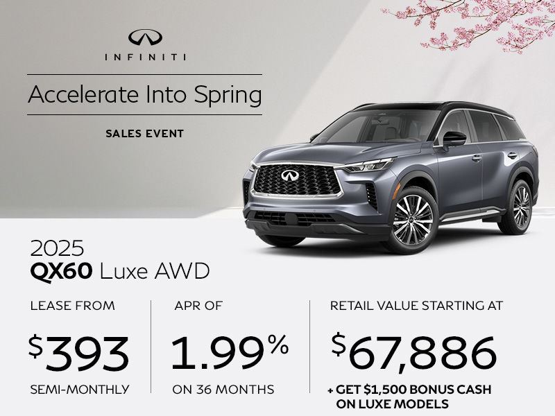 New INFINITI QX60 Luxe offers in Montreal