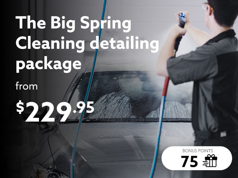 Take advantage of our Big cleaning of the season detailing package