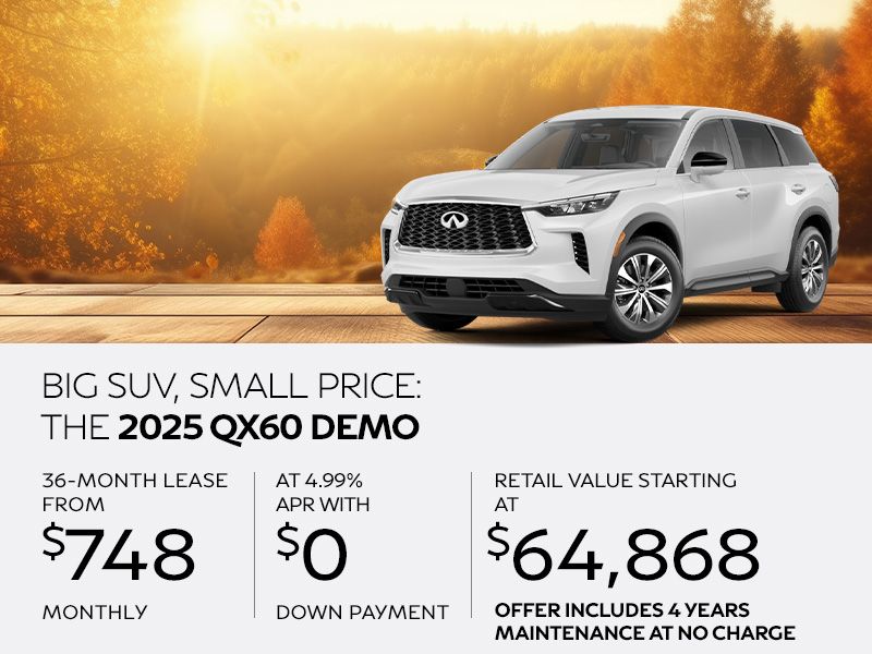 Big SUV, small price: The QX60 Demo