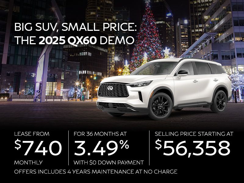 Big SUV, small price: The QX60 Demo