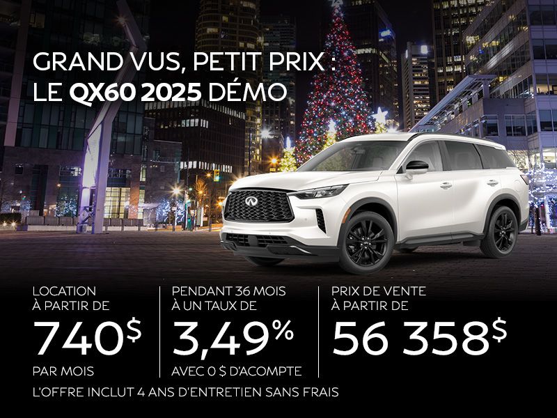 Grand VUS, petit prix : le QX60 démo