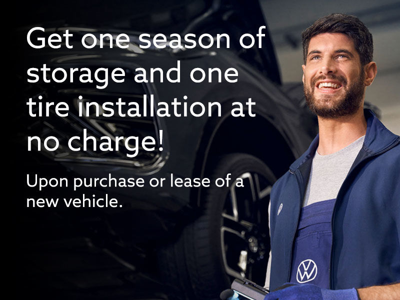 Get one season of storage and one tire installation at no charge