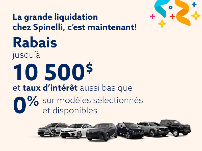 La grande liquidation chez Spinelli, c'est maintenant!