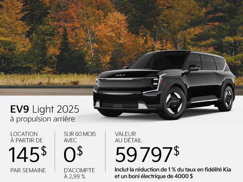 Kia EV9 neuf en promotion à Montréal