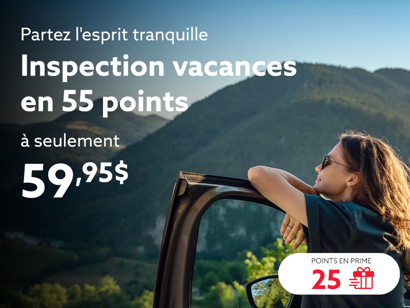 Inspection vacances en 55 points à seulement 59,95$